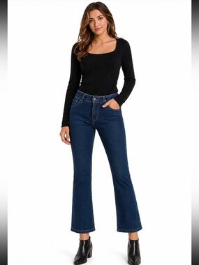 Armani Exchange Blue Denim Slight Flare Jeans - Size 6